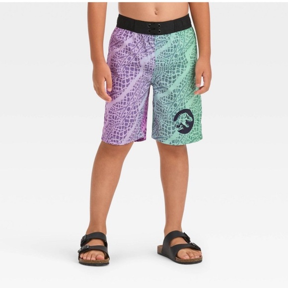 Jurassic World Snakeskin Printed Swim Shorts- Size Small - Picture 1 of 10